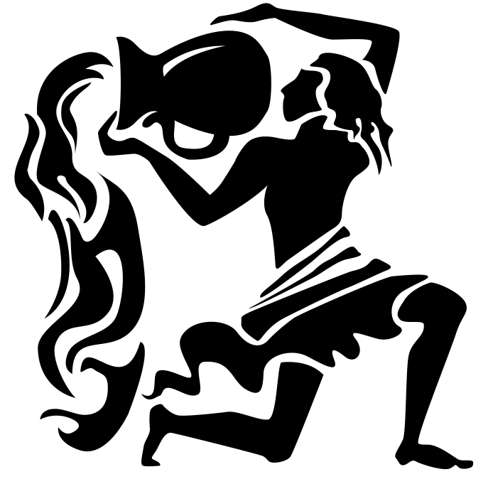 Aquarius (Kumbha) zodiac silhouette