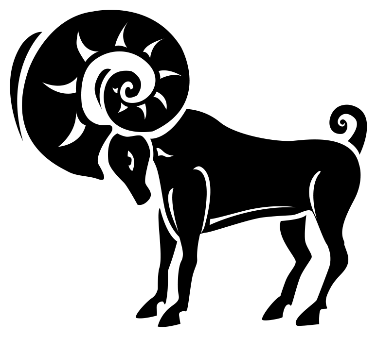 Aries (Mesha) zodiac silhouette