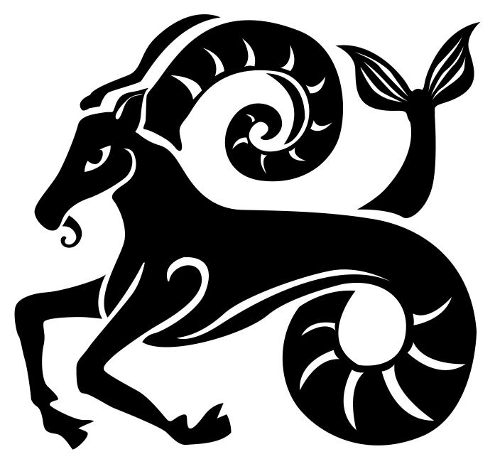 Capricorn (Makara) zodiac silhouette